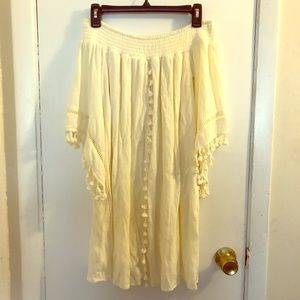 Aqua off shoulder dress